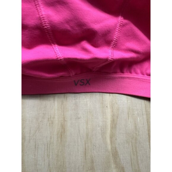 Victoria Secret Sports Bra VSX Hot Pink Razor Back Underwire Zip Front 38DD - Picture 4 of 7